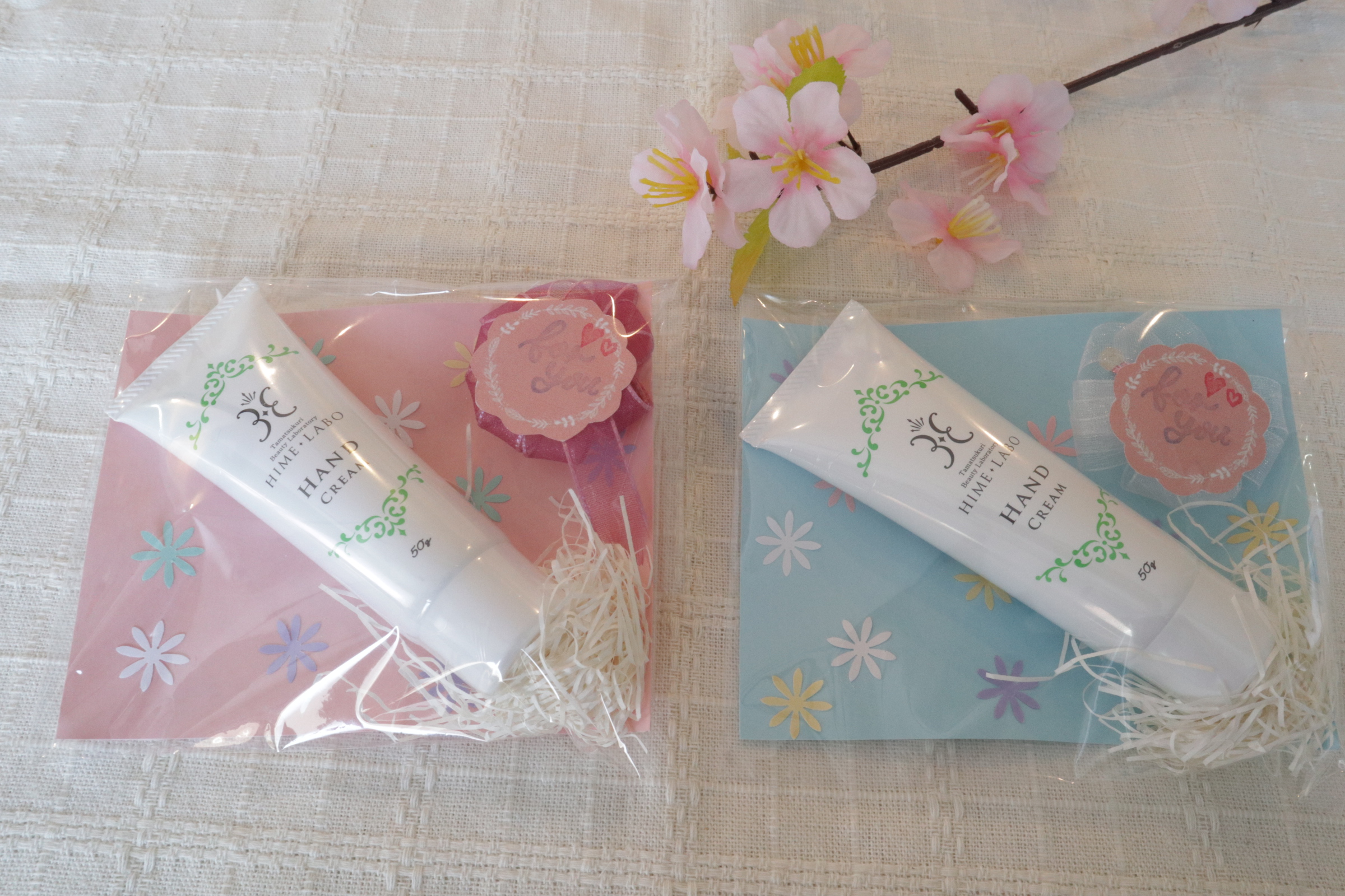 ハンドクリームのラッピング(*^^)v